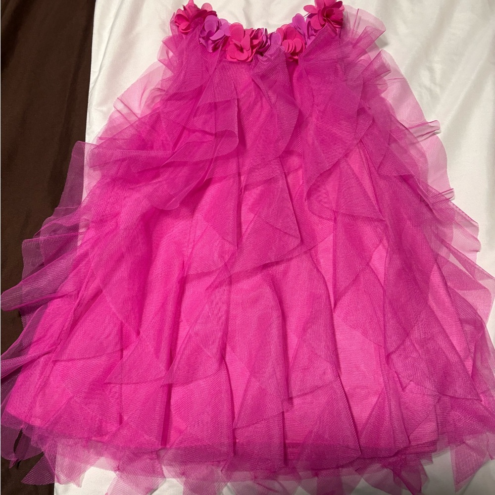 American Girl Pink Dress with Floral Accents